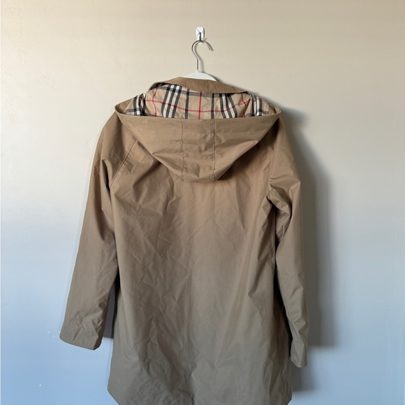 Vintage Burberrys Coat unisex Tan Hooded Lined Jacket Wool with Iconic Plaid - Picture 6 of 10